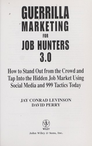 Cover of Guerrilla marketing for job hunters 3.0
