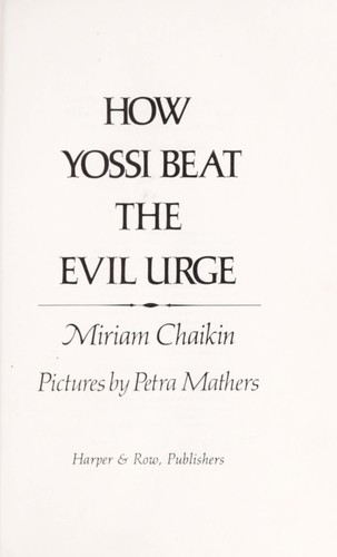 Cover of How Yossi beat the evil urge