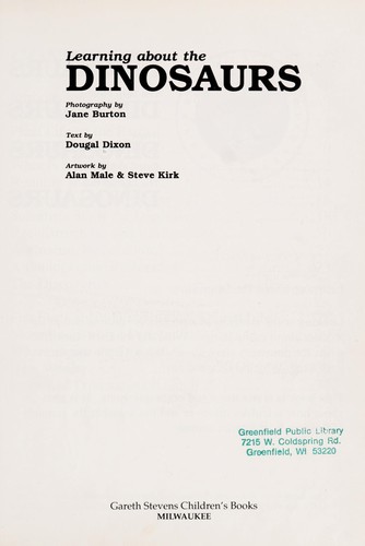 Cover of Learning about the dinosaurs