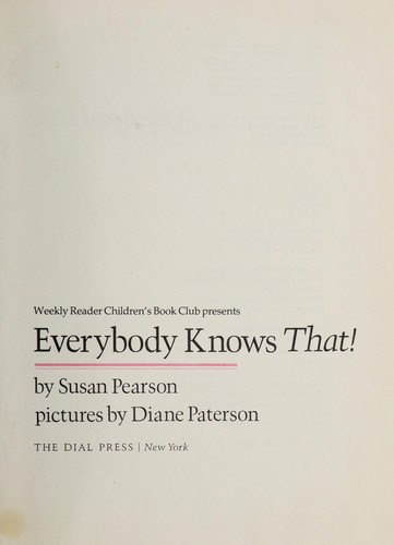 Cover of Everybody knows that!