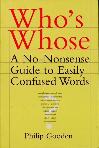 Cover of Who's whose?