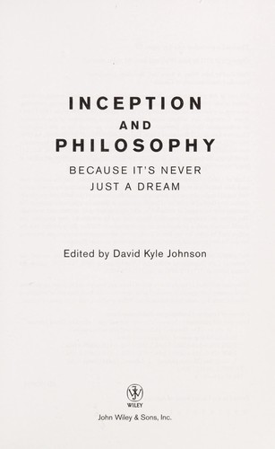 Cover of Inception and philosophy