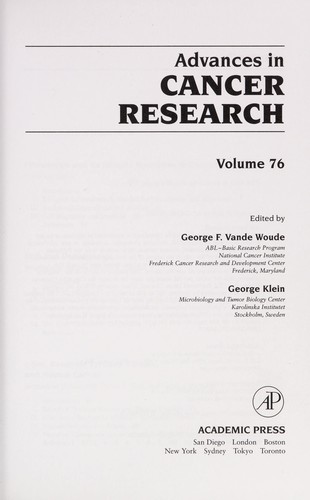 Advances in Cancer Research, 76