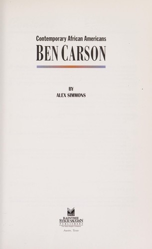 Cover of Ben Carson