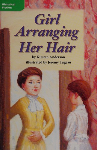 Girl arranging her hair