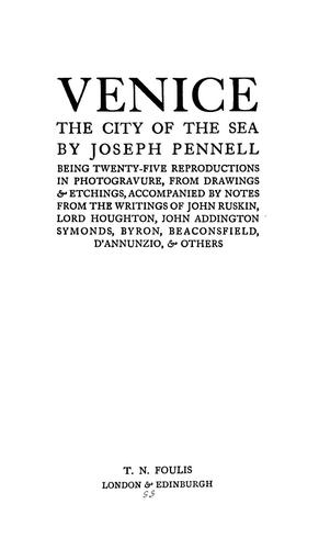 Cover of Venice