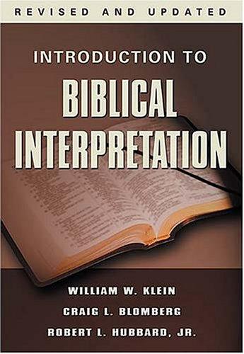 Cover of Introduction to biblical interpretation
