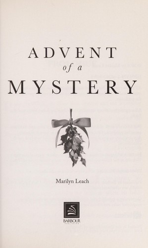 Cover of Advent of a mystery