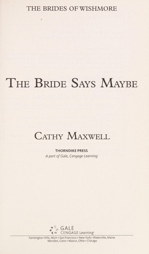 Cover of The bride says maybe