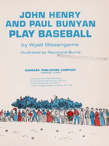 Cover of John Henry and Paul Bunyan play baseball