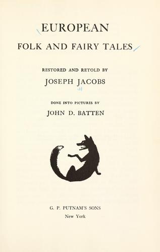 Cover of European folk and fairy tales