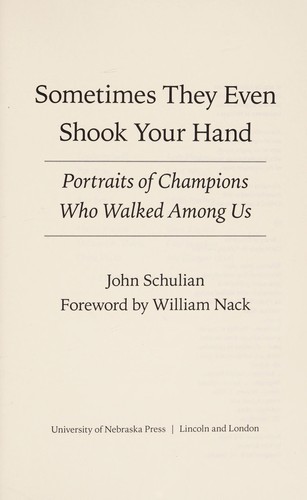 Sometimes they even shook your hand