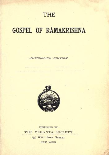 The gospel of Ramakrishna