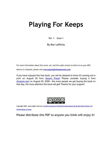 Cover of Playing for keeps