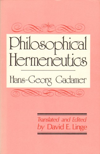 Cover of Philosophical Hermeneutics