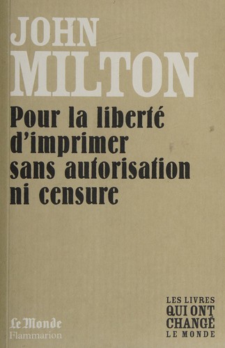 Cover of Pour la liberte d'imprimer sans autorisation ni censure