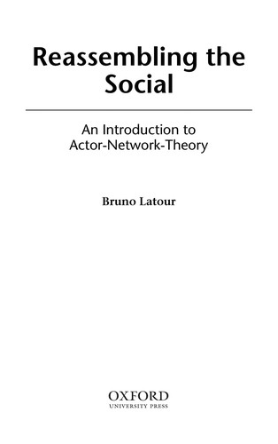 Reassembling the Social