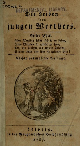 Cover of Johann Wolfgang Goethe: Die Leiden des jungen Werthers