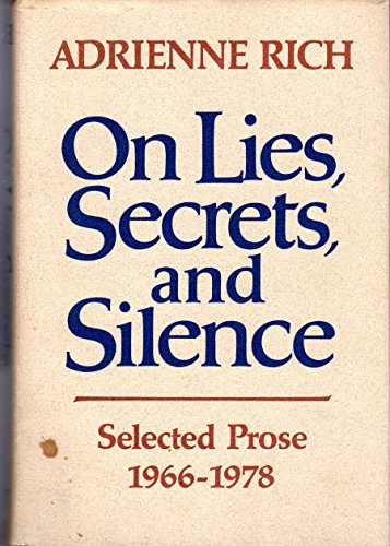Cover of On Lies, Secrets, and Silence: Selected Prose, 1966-1978