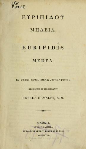 Cover of Medea and Other Plays