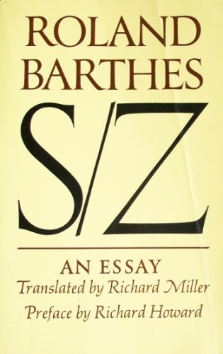 Cover of S/Z: Essays