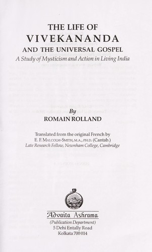 Life of Vivekananda and the Universal Gospel