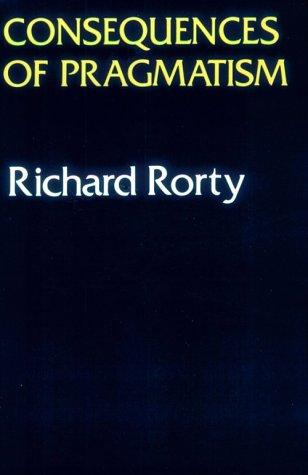 Cover of Consequences of Pragmatism: Essays, 1972-1980