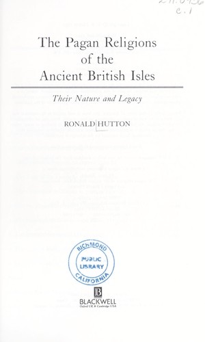 Cover of The Pagan Religions of the Ancient British Isles: Their Nature and Legacy