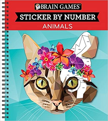 Cover of Brain Games - Sticker by Number: Animals
