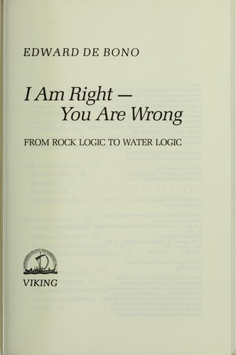 Cover of I Am Right You Are Wrong