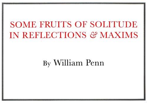 Cover of Some Fruits Of Solitude