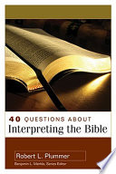 Cover of 40 Questions about Interpreting the Bible
