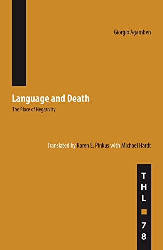 Cover of Language and Death: The Place of Negativity