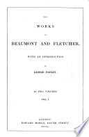 Cover of The Works of Beaumont and Fletcher with an Introduction by George Darley