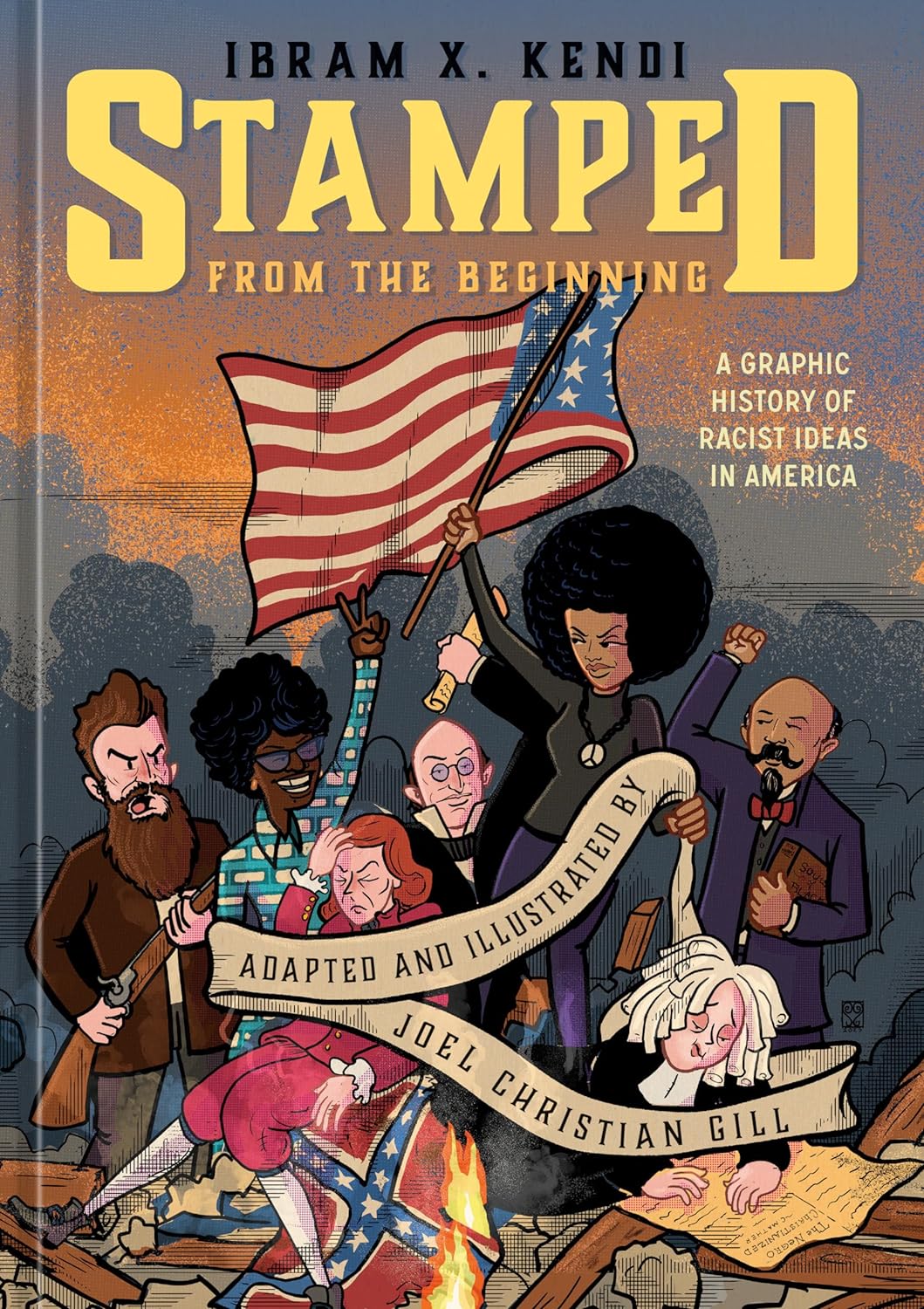 Cover of Stamped from the Beginning: A Graphic History of Racist Ideas in America