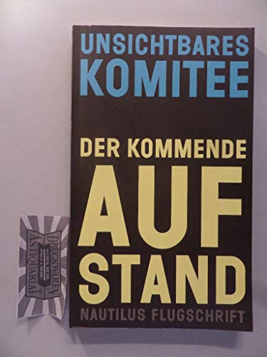 Cover of Der kommende Aufstand