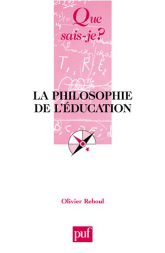 Cover of La philosophie de l'education