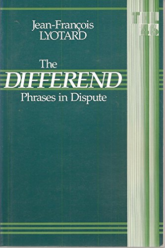 Cover of Differend: Phrases in Dispute