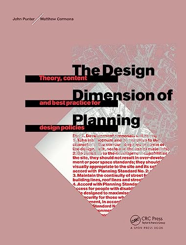 Cover of The Design Dimension of Planning: Theory, content and best practice for design policies