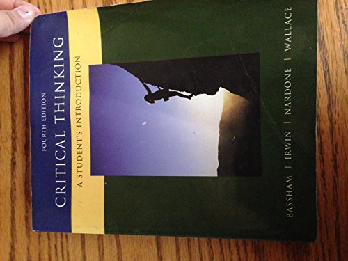 Cover of Critical Thinking: A Student's Introduction