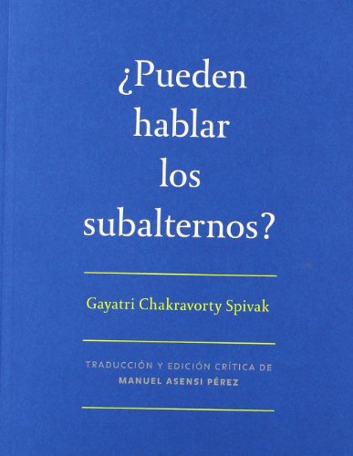 Cover of ?Pueden hablar los subalternos?