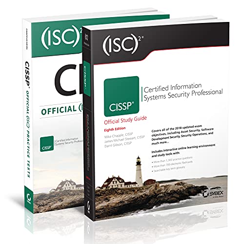 Cover of ISC2 CISSP Certified Information Systems Security Professional Official Study Guide 8th Ed. + ISC2 CISSP Certified Information Systems Security Professional Official Practice Tests Kit