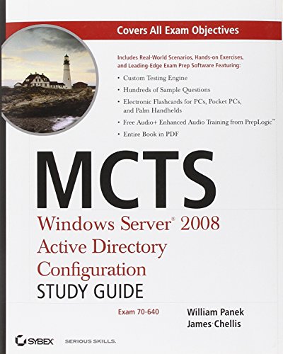 Cover of MCTS Windows Server 2008 Active Directory Configuration Study Guide: Exam 70-640