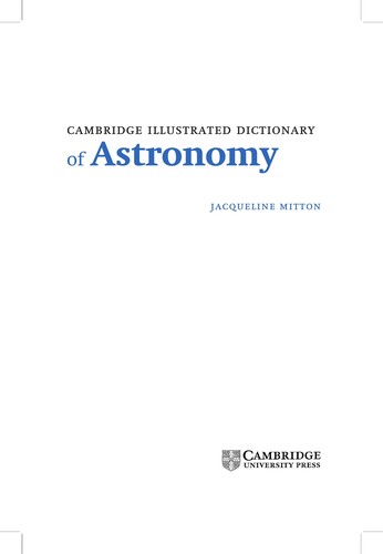 Cover of Cambridge Illustrated Dictionary of Astronomy