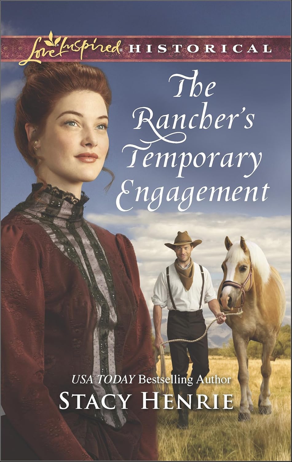 Cover of The Rancher's Temporary Engagement