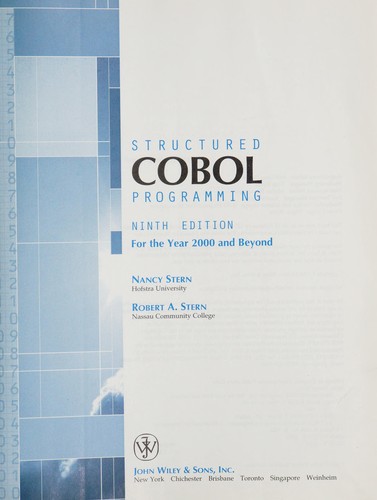 Structured Cobol Programming: For the Year 2000 and Beyond