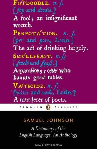 Cover of A Dictionary of the English Language: An Anthology