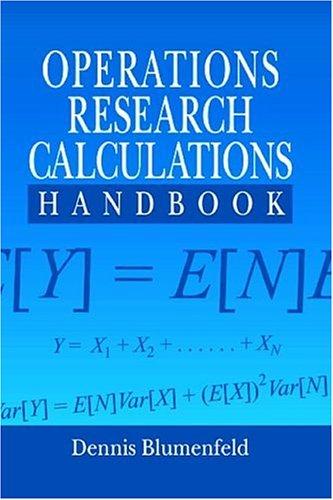 Operations Research Calculations Handbook