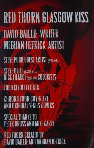 Red Thorn, Volume 1: Glasgow Kiss