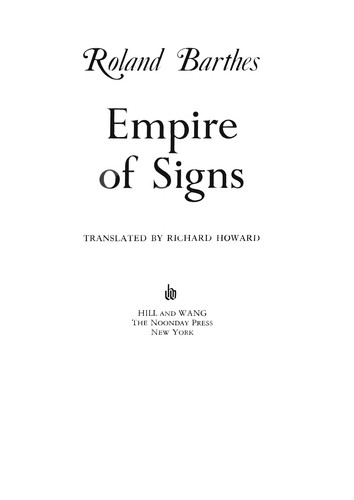 Cover of Empire of Signs